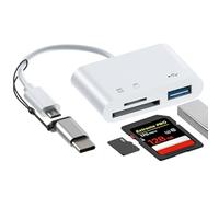 Whnbuij Memory Card Readers for Computer | USB C 3.0 Connector Adapter Portable Type Reader Simultaneously Read Ms Cf TF