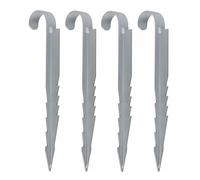 Whnbuij Metal Trampoline Ground Anchors - Set of 4, Robust for Securing Trampolines and Outdoor Equipment. Non-slip Design Ensures Safety in Gardens, Patios or Parks