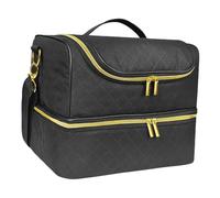 Whnbuij Nail Polish Organiser - Travel Nail Polish Bag, Nail Polish Carry Bag | The Double Layer Nail Polish Organiser Bag Holds 60 Bottles and a UV Nail Lamp