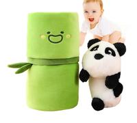 Whnbuij Pandaim Plush, Panda Plush with Cover - Cute Cartoon Super - Comfortable Filled Animal Pillow, Children's Sleeping Companion for Bedtime, Birthday