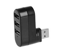 Whnbuij Portable USB Adapter,USB Splitter Flexible Rotation Design with 3 USB Ports - Lightweight USB Hubs Safe High-Speed Data Transfer with Compact Size