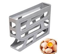 Whnbuij Rolling Egg Dispenser for Refrigerator | 4 Tiers Refrigerator Organizer Holder for Eggs - Space Saving Egg Storage Container Organizer for Kitchen Cabinet Refrigerator