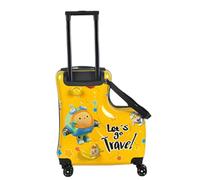 Whnbuij Travel Suise for - Lightweight Roller Luggage with Wheels | Trolley Luggage Roll, Kid Ride on Suitcase Child Stroller Spinner Buggage for the Day, Fe, yellow, 42x22x54cm, modern