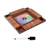 Whnbuij Wooden Dice Game - Close The Box Family Board Game, Four-Sided Number Puzzle Toy for Fun Learning Logic Training Interactive Play | Great Tabletop Activity for Parent Child Adult Student Home