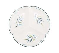 Whnoorher Ceramic Portion Control Plate, Divided Plate for Adults, for Weight Loss Plate Diabetic Sectioned Plates Balanced Meal Diet Divider Plates, Fruit Printed Porcelain Tray(A,9in)