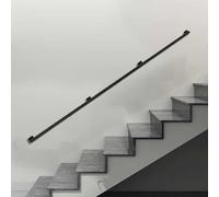 Whnoorher Modern Handrails for Outdoor Steps or Indoor Stairs, Assistive Staircase Railing, Staircase Handrail Banister Rail Support Kit, Industrial Galvanized Pipe Stair Hand, Wall Mounted(1ft/30cm)