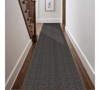 Whnoorher Runner Rug for Hallway Stair, Non Slip Narrow Carpet for Kitchen Sink Hall Stairs Passage, 1m/1.5m/2m/2.5m/3m/3.5m/4m/4.5m/5m/6m Long Runner- Dark Grey(80×350cm/2.6ft×11.5 ft)