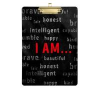 Who Am I Thin clipboard Hard Board for Classroom Supplies for Teachers high School Size 9 x 12