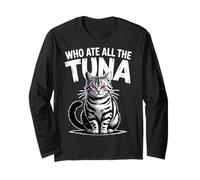 Who Ate All The Tuna Angry Cat Funny Long Sleeve T-Shirt