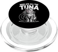 Who Ate All The Tuna Angry Cat Funny PopSockets PopGrip for MagSafe