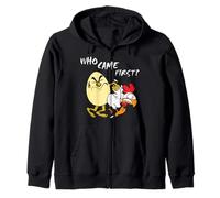 Who Came First... The Chicken or The Egg? - (Funny T-Shirt) Zip Hoodie