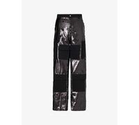 Who Decides War By Ev Bravado Mens Coal Sequin Wide-leg Regular-fit Cotton Trousers 30
