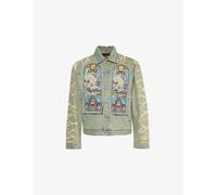Who Decides War By Ev Bravado Mens Denim Unfurled Faded-wash Jacket Xl