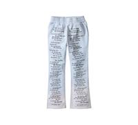 Who Decides War scripture-design track pants - Blue M-L-XXL