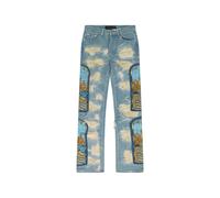 Who Decides War stained glass ripped jeans - Blue 28