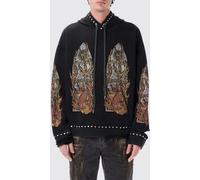 WHO DECIDES WAR Studded and Printed Cotton Hoodie with Relaxed Fit - Size: M - male