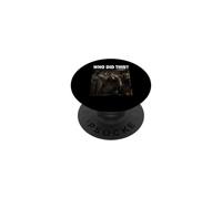 Who Did This Raccoon Coffee Maker Funny Animal Lover Shirt PopSockets Adhesive PopGrip