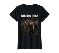 Who Did This Raccoon Coffee Maker Funny Animal Lover Shirt Value Graphic T-Shirt