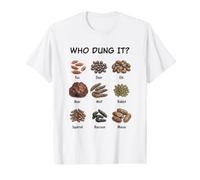 Who Dung It? Funny Animal Droppings Nature Diagram Detective Value Graphic T-Shirt