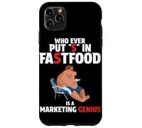 Who Ever Put S in Fastfood! Funny Burger Marketing Genius Case for iPhone 11 Pro Max