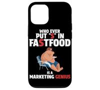 Who Ever Put S in Fastfood! Funny Burger Marketing Genius Case for iPhone 12/12 Pro