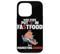 Who Ever Put S in Fastfood! Funny Burger Marketing Genius Case for iPhone 13 Pro