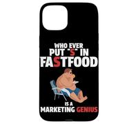 Who Ever Put S in Fastfood! Funny Burger Marketing Genius Case for iPhone 15 Plus