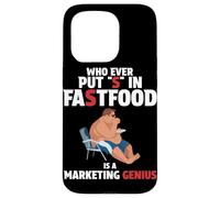 Who Ever Put S in Fastfood! Funny Burger Marketing Genius Case for iPhone 15 Pro