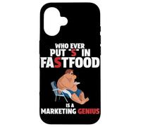 Who Ever Put S in Fastfood! Funny Burger Marketing Genius Case for iPhone 16