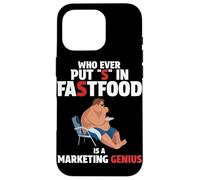Who Ever Put S in Fastfood! Funny Burger Marketing Genius Case for iPhone 16 Pro