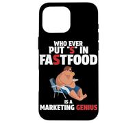 Who Ever Put S in Fastfood! Funny Burger Marketing Genius Case for iPhone 16 Pro Max
