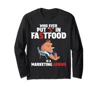 Who Ever Put S in Fastfood! Funny Burger Marketing Genius Long Sleeve T-Shirt
