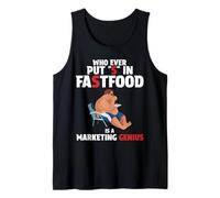 Who Ever Put S in Fastfood! Funny Burger Marketing Genius Tank Top