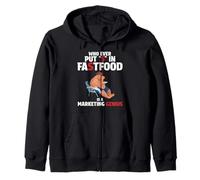 Who Ever Put S in Fastfood! Funny Burger Marketing Genius Zip Hoodie