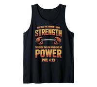 Who Give Me Power Christian Faith Bible Verse Weightlifting Tank Top