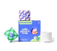 Who Gives A Crap 100% Recycled Double Length Toilet Paper Rolls 4 Count, 360 CT