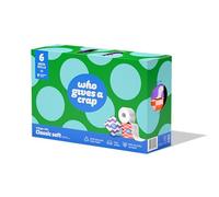 Who Gives A Crap 6 Mega Toilet Rolls - 100% Recycled Paper, 3 Ply, 270 Sheets per Roll (Equals 9 Standard Rolls) - Soft, Strong Toilet Tissue for Bathroom Use