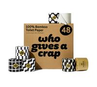 Who Gives A Crap ? Premium Bamboo Toilet Roll | Box of 48 Toilet Rolls (3-Ply, 370 Sheets) | Soft, Strong, Sustainable, Biodegradable, Plastic-Free