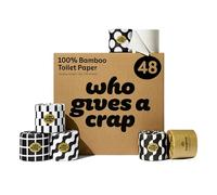 Who Gives A Crap - Premium Bamboo Toilet Roll | Box of 48 Toilet Rolls (3-Ply, 370 Sheets) | Soft, Strong, Sustainable, Biodegradable, Plastic-Free