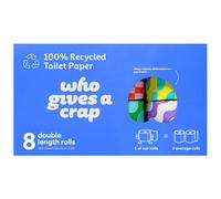 Who Gives a Crap Recycled Double Length Toilet Tissue - 8 Rolls