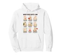 Who God Says I Am Bunny Christian Faith Bible Verse Pullover Hoodie