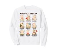 Who God Says I Am Bunny Christian Faith Bible Verse Sweatshirt