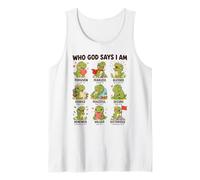 Who God Says I Am T-rex Christian Faith Bible Verse Tank Top