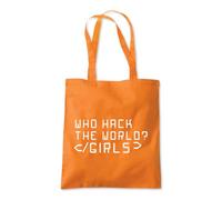 Who Hack The World Girls Tote Shopping Bag 10 Litres Capacity 42 x 38cm