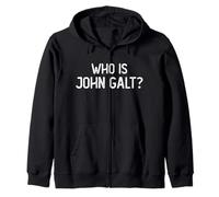 Who Is John Galt Libertarian and Book Quote Zip Hoodie