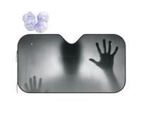 Who Is Outside The Window? Car Windshield Sun Shade, Accordion Foldable Auto Sun Visor Protector For Car Truck Suv, Uv & Sun Blocker, Keeps Vehicle Cool, Easy To Install & Store M (Stiff Style)