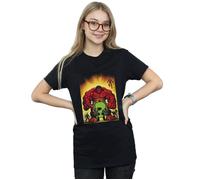 Who Is The Red Hulk Cotton Boyfriend T-Shirt Marvel Black L