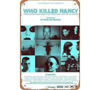Who Killed Nancy? Movie Poster Retro Metal Tin Sign Wall Home Wall Art Metal Tin Sign,cave,bar,Club, Metal Tin Sign 8x12 Inches