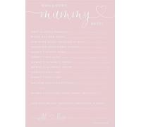 Who Knows Mummy Best in DUSKY PINK Printed A5 Cards, Baby Girl Baby Shower Party Game Idea, Printed A5 Cards, New Mum to be Baby Shower Card
