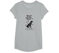 Who Let The Dogs Get Eaten? They're Eating The Dogs T-Shirt, Girls, Heather Grey, Large